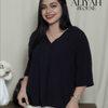 Soft Linen Aliyah Blouse - Black