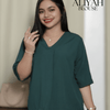 Soft Linen Aliyah Blouse - Emerald Green