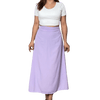 A-Line Maxi Skirt – Soft Linen - LAVENDER