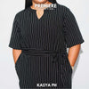 Bianca Dress - Black Striped