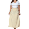 Soft Linen Long Skirts - Pastel Yellow
