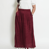 Cara Maxi Skirt – Pleated - Maroon
