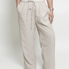 Costa Wide-Leg Pants – Linen - Khaki