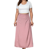 Soft Linen Long Skirts - Dusty Pink