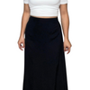 Soft Linen Long Skirts - PLAIN BLACK