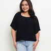 Amara Blouse – Soft Linen - Black
