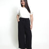 Wide-Leg Pants – Soft Linen - Black