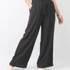 Wide-Leg Pants – Soft Linen - Black