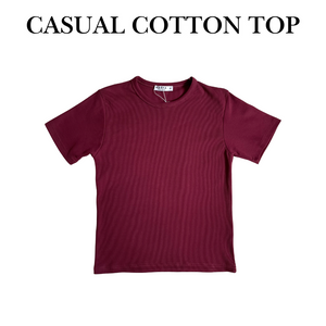 Maroon Casual Cotton Top