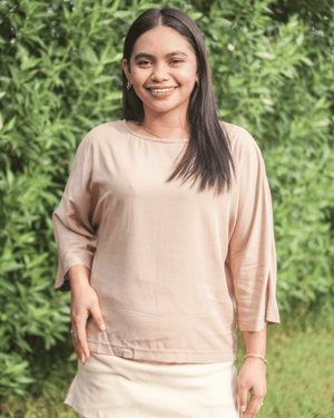 Beige Amara Soft Linen Blouse