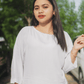White Amara Soft Linen Blouse