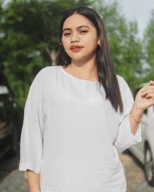 White Amara Soft Linen Blouse