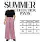 Red Floral Wideleg Linen Pants by Kasyaph