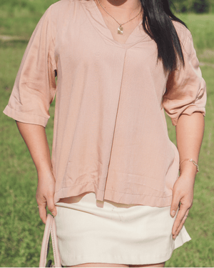 Nude Aliyah Soft Linen Blouse