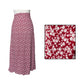 Red Floral  Linen Long Skirt by Kasyaph