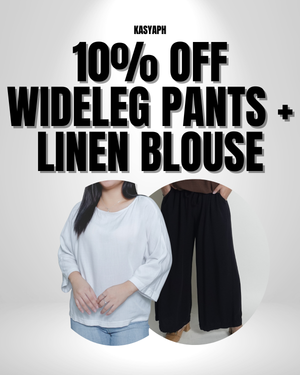 Save 10% on Wideleg Pants + Linen Blouse