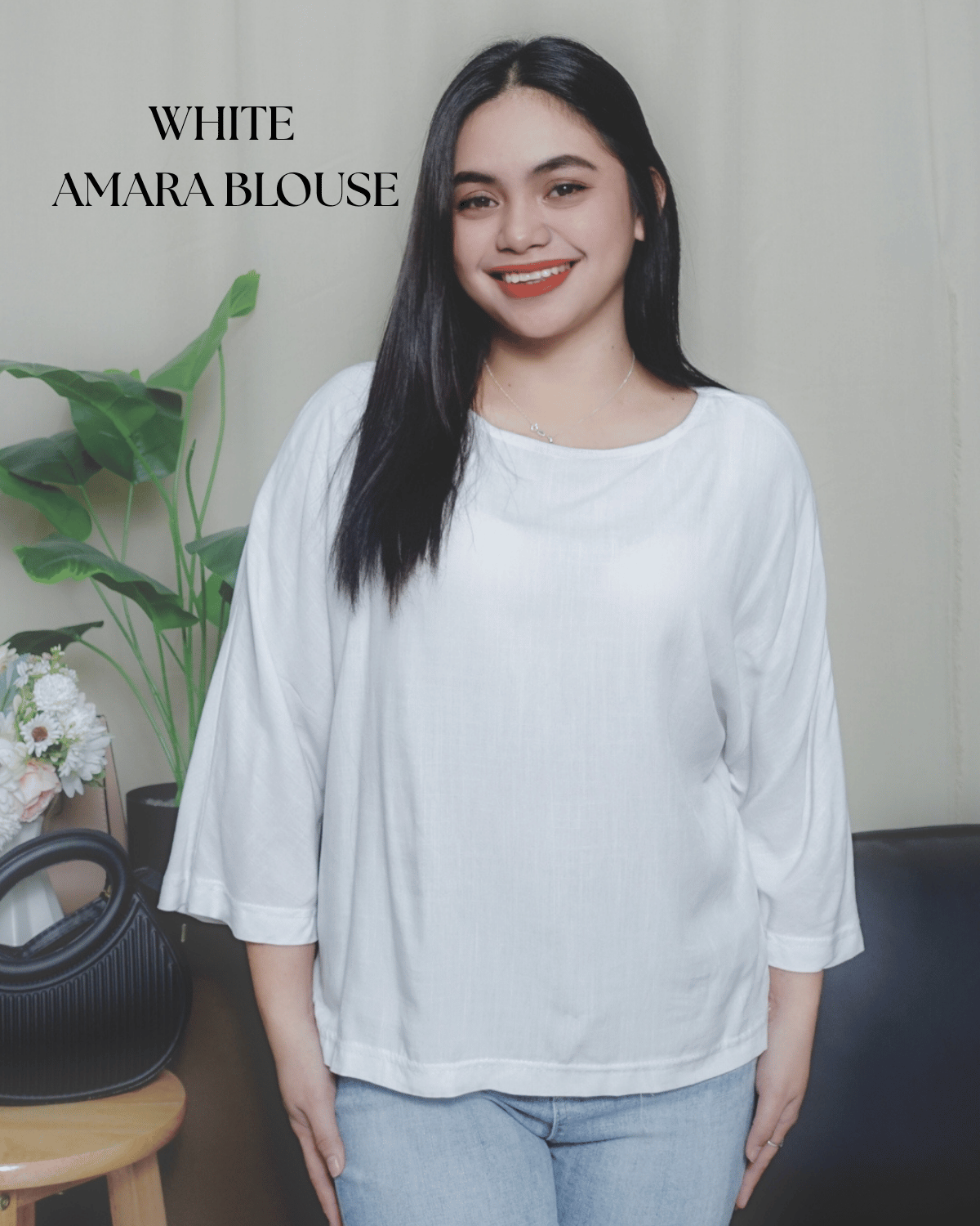 White Amara Soft Linen Blouse