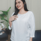 White Amara Soft Linen Blouse
