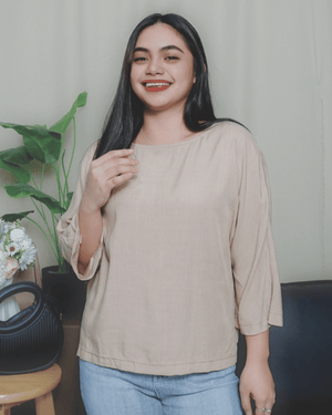 Beige Amara Soft Linen Blouse