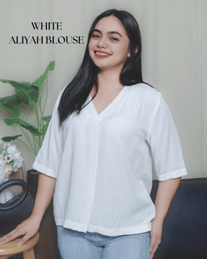 White Aliyah Soft Linen Blouse