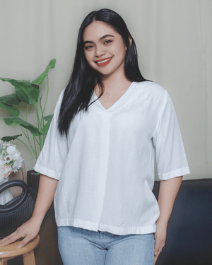 White Aliyah Soft Linen Blouse