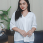 White Aliyah Soft Linen Blouse
