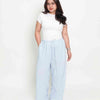 Costa Wide-Leg Pants – Linen - Blue