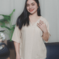 Beige Aliyah Soft Linen Blouse