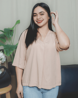 Nude Aliyah Soft Linen Blouse