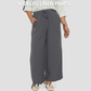 Gray Wideleg Linen Pants by Kasyaph