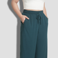 Dark Teal Wideleg Linen Pants