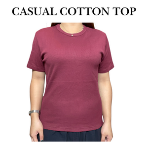 Maroon Casual Cotton Top