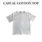 White Casual Cotton Top