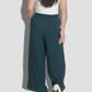 Dark Teal Wideleg Linen Pants