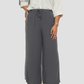 Gray Wideleg Linen Pants