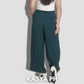 Dark Teal Wideleg Linen Pants By Kasyaph