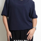 Bea Navy Blue Plain Blouse