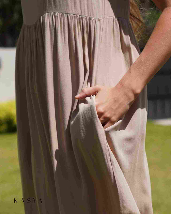 Faye Sleeveless Maxi Dress - Soft Linen