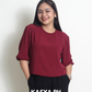 Bea Maroon Plain Blouse
