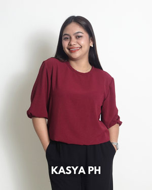 Bea Maroon Plain Blouse