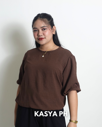 Bea Choco Plain Blouse