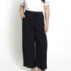 Wide-Leg Pants – Soft Linen - Black