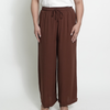 Wide-Leg Pants – Soft Linen - Choco Brown