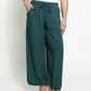 Emerald Wideleg Linen Pants