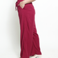 Red Wideleg Linen Pants