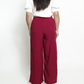 Red Wideleg Linen Pants