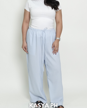 COSTA Wide-Leg Pants – Linen (Striped)