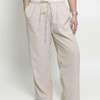 Costa Wide-Leg Pants – Linen - Khaki
