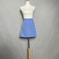 Blue Floral MiniSkirt A-line with Zipper