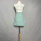 Mint Floral MiniSkirt A-line with Zipper